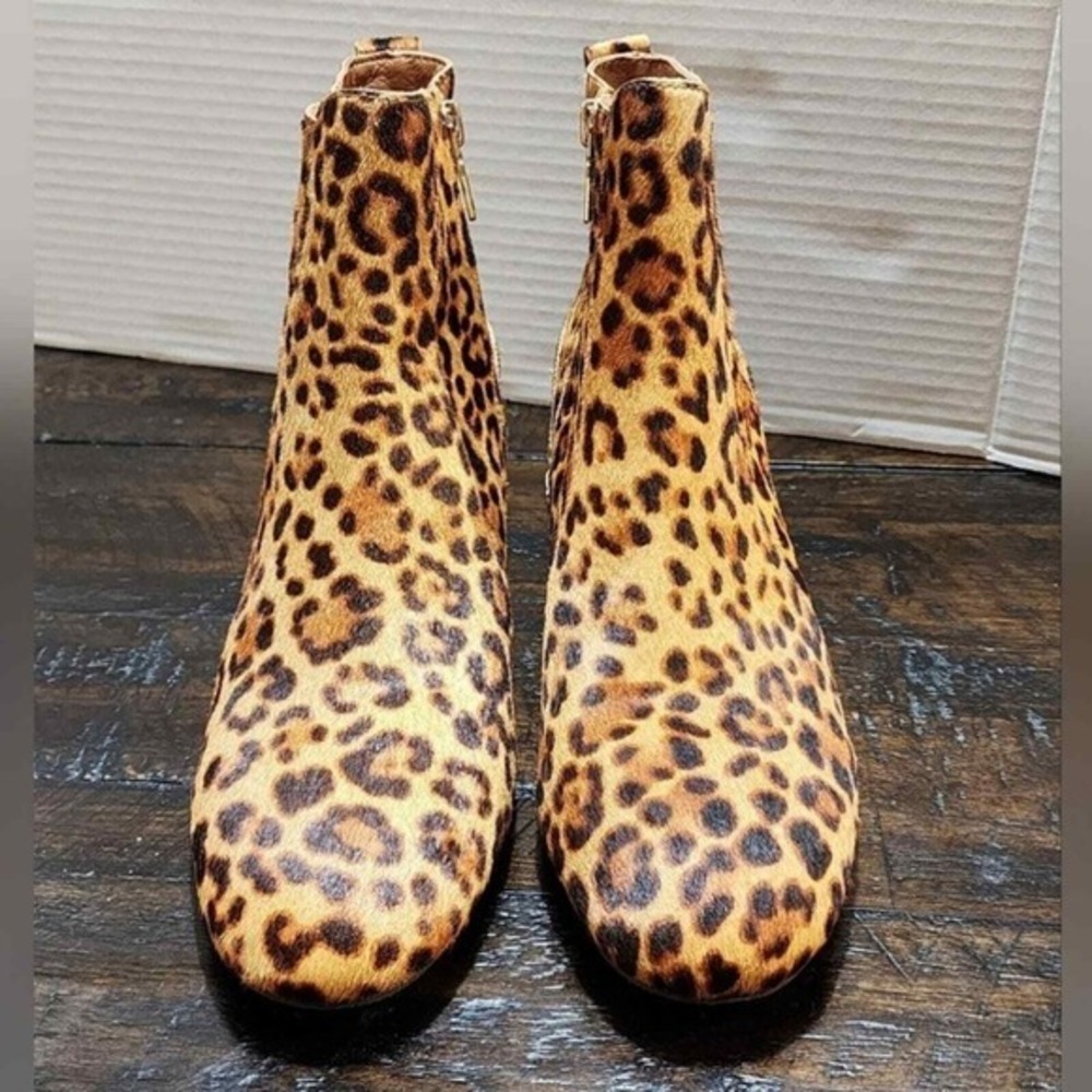 Jack Rogers Berkley animal leopard print calf hair Bootie boots size 8.5 new!!! - Picture 8 of 14